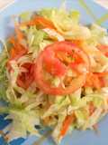 Ensalada de lechuga, tomate y zanahoria
