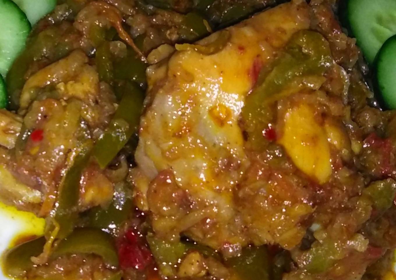 Chicken qorma with capsicum