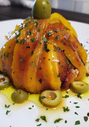 Foto di Scrigno di peperoni arrostiti,con ripieno di pesce spada e capperi