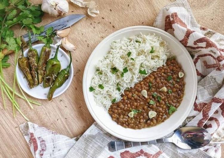 Steps to Prepare Speedy Kaali Daal, masoor ki daal or black gram lentils and White Rice