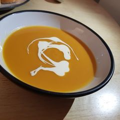 A picture of Sweet Potato and Butternut Squash Soup.