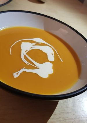 A picture of Sweet Potato and Butternut Squash Soup.