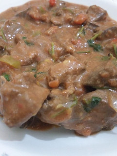 A picture of Wet Fry Liver Stew.
