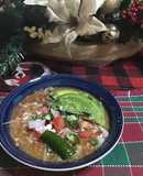 Frijoles charros con hueso de jamón