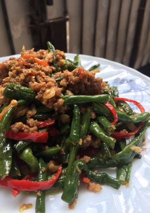 Foto resep Cah Kacang Panjang Daging Cincang