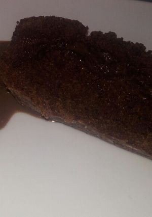 Una foto de Torta mojada de chocolate sin huevo