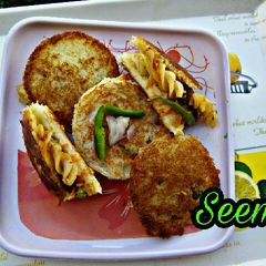 A picture of Cheese pasta tikki.