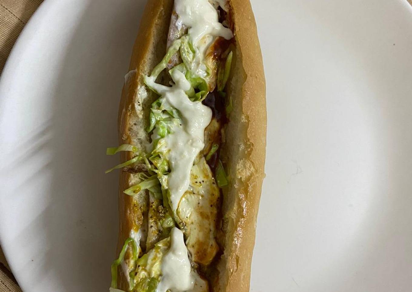 Stuffed veg hot dog