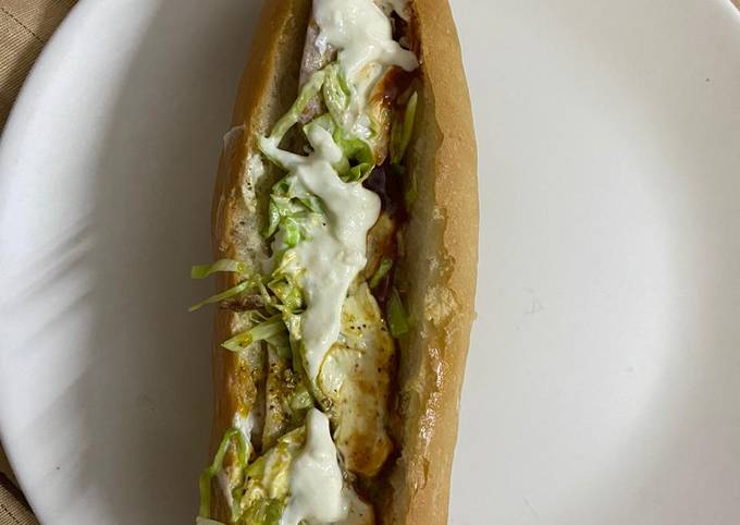 Stuffed veg hot dog