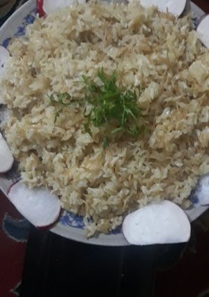 صورة لوصفة رز بشعيرية