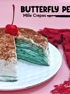 Foto resep Butterfly Pea Mille Crepes