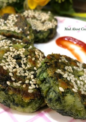 A picture of Healthy Hara Bhara Kabab With Sweet Potato- Green Veggies Cutlets – Non Fried Snack Recipe.