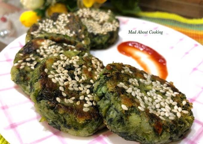 Simple Way to Prepare Quick Healthy Hara Bhara Kabab With Sweet Potato- Green Veggies Cutlets – Non Fried Snack Recipe