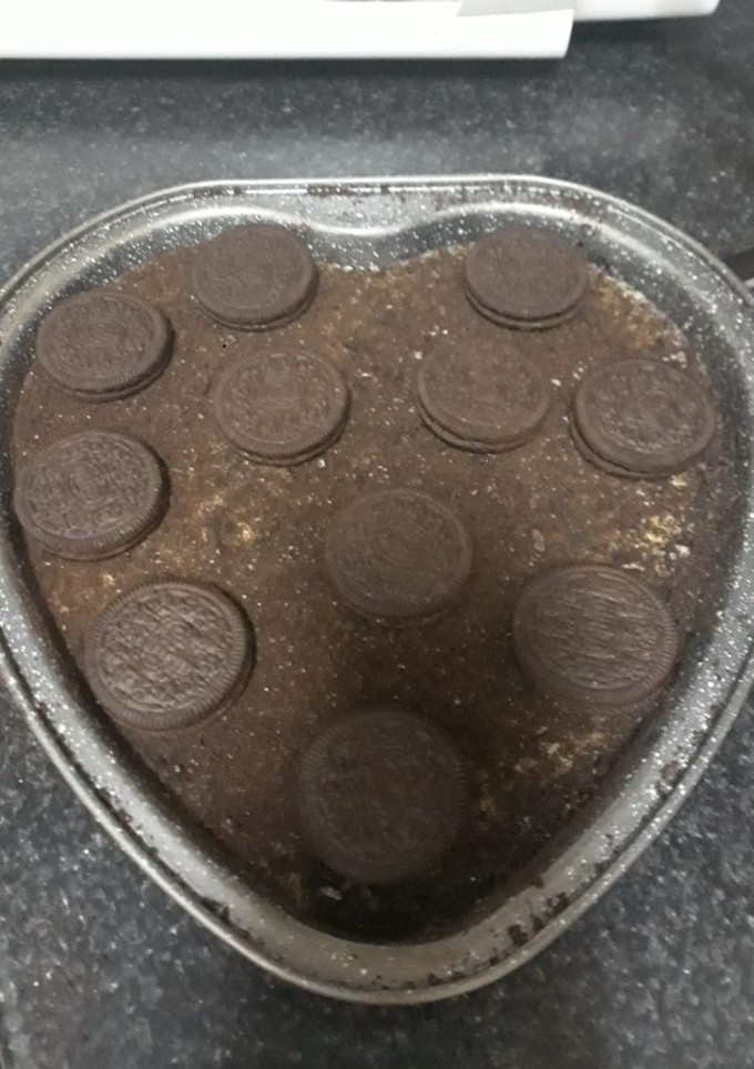Una foto de Tarta de oreo con chocolate blanco