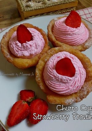 Foto resep Churro Cup Strawberry Frosting