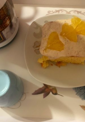 صورة لوصفة كيكة البرتقال بصوص القرفه