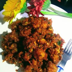 A picture of Gobhi manchurian.