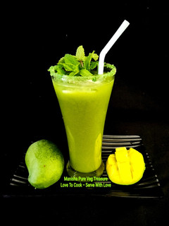A picture of Raw Aam Panna - Green Mango Panna - Kachi Kairi Panna.