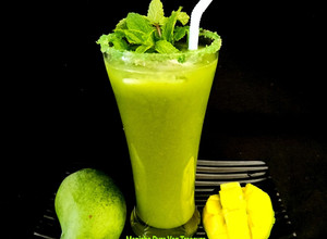 A picture of Raw Aam Panna - Green Mango Panna - Kachi Kairi Panna.