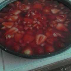 Una foto de Cheesecake de fresas
