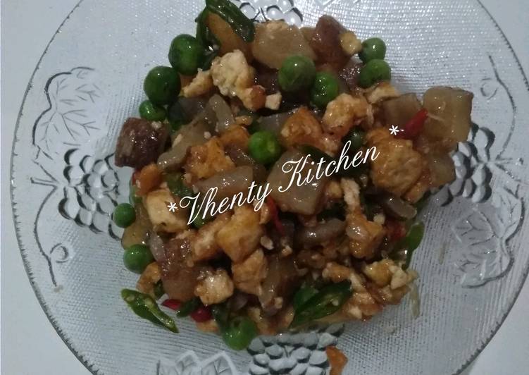 Tumis kikil cabe hijau