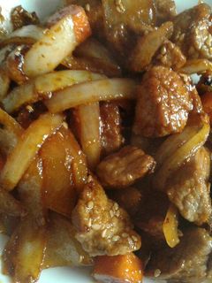 Una foto de Wok de verduras y magro de cerdo