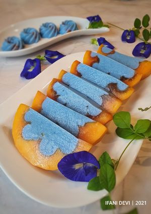 Foto resep 342. Puding Pepaya Susu Bunga Telang