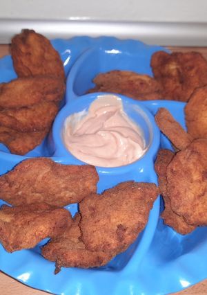 Una foto de Nugget mega grandes de pollo y queso