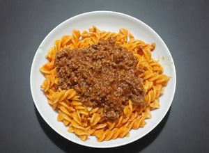 Una foto de Fusilli a la bolognesa