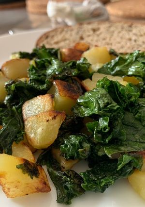 Une photo de Poêlée au chou kale