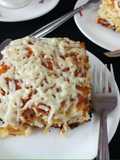 Bread lasagna with noodles