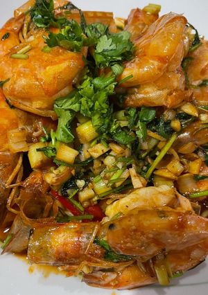 Foto resep Thai Lemongrass prawn ~ udang serai thailand