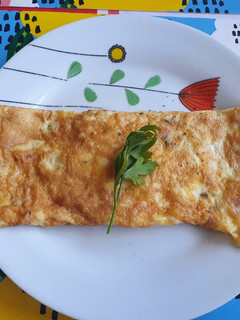 Una foto de Omelette de jamón y queso