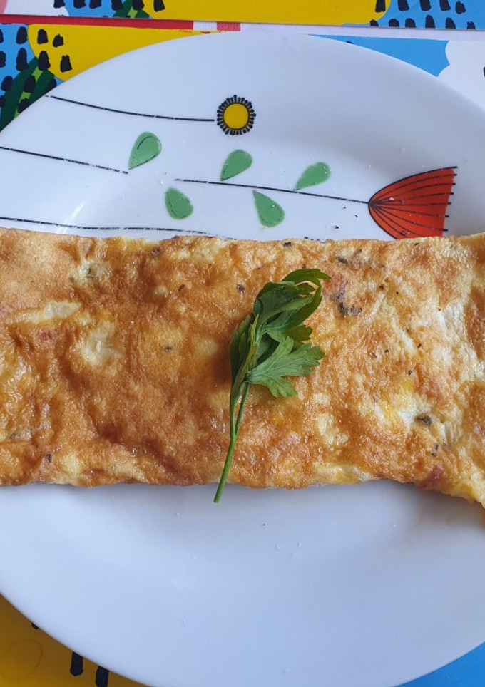 Una foto de Omelette de jamón y queso