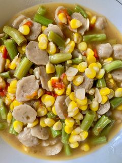 Foto resep Tumis Buncis Jagung Bakso