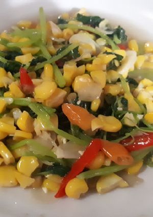 Foto resep Tumis bayam pedas manis