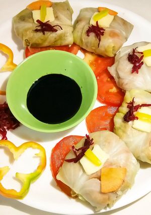 A picture of Stuffed cabbage pockets.