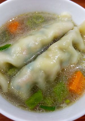 Hình của món Canh mandu nấu laghim.