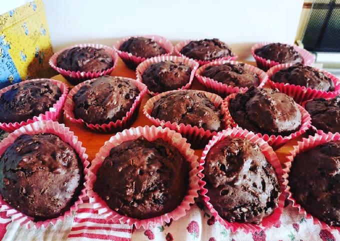 Muffin cioccolato e pere