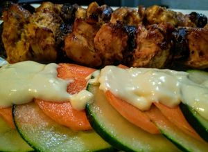 Una foto de CHUZOS (brochetas, pinchos), De Pollo con Morcilla de Murcia...!