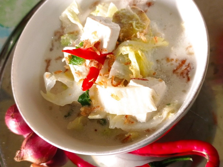 Resep: Sawi Tahu Kuah Santan Enak