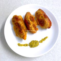 A picture of Vegetable Chop with Kasundi.