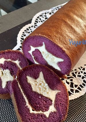Foto resep Talas Roll Cake Keto#ketofy#lowcarb#flourless