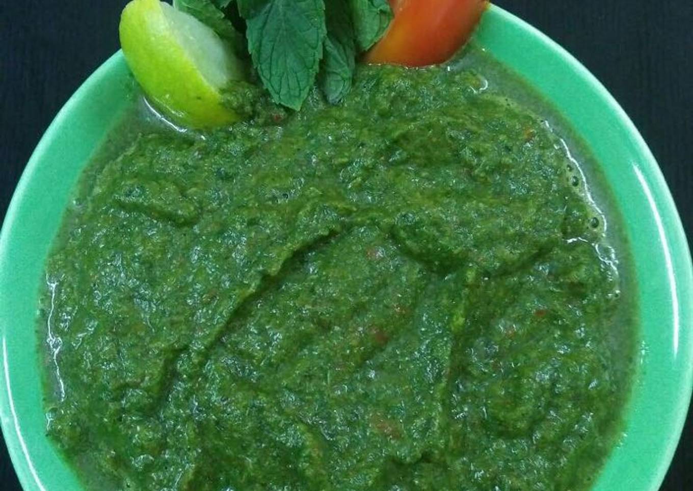 Raw Mango Chutney with mint & Coriander