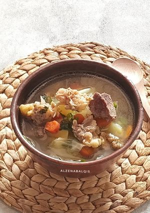 Foto resep 481. Sop Gajih Daging Sapi Bumbu Instan