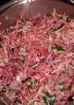 A picture of Satued beetroot cabbage.