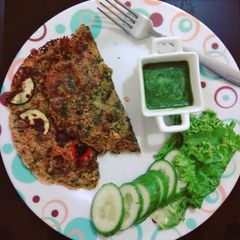 A picture of Oats and Buckwheat Cheela (Savoury Pancakes).
