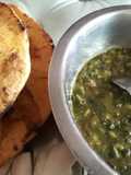 Palak ka saag with makki ki roti and mooli ki sabzi