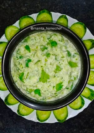 A picture of Cucumber Raita.