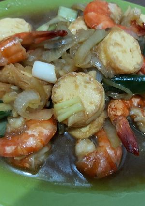 Foto resep Udang Tofu Saus Tiram